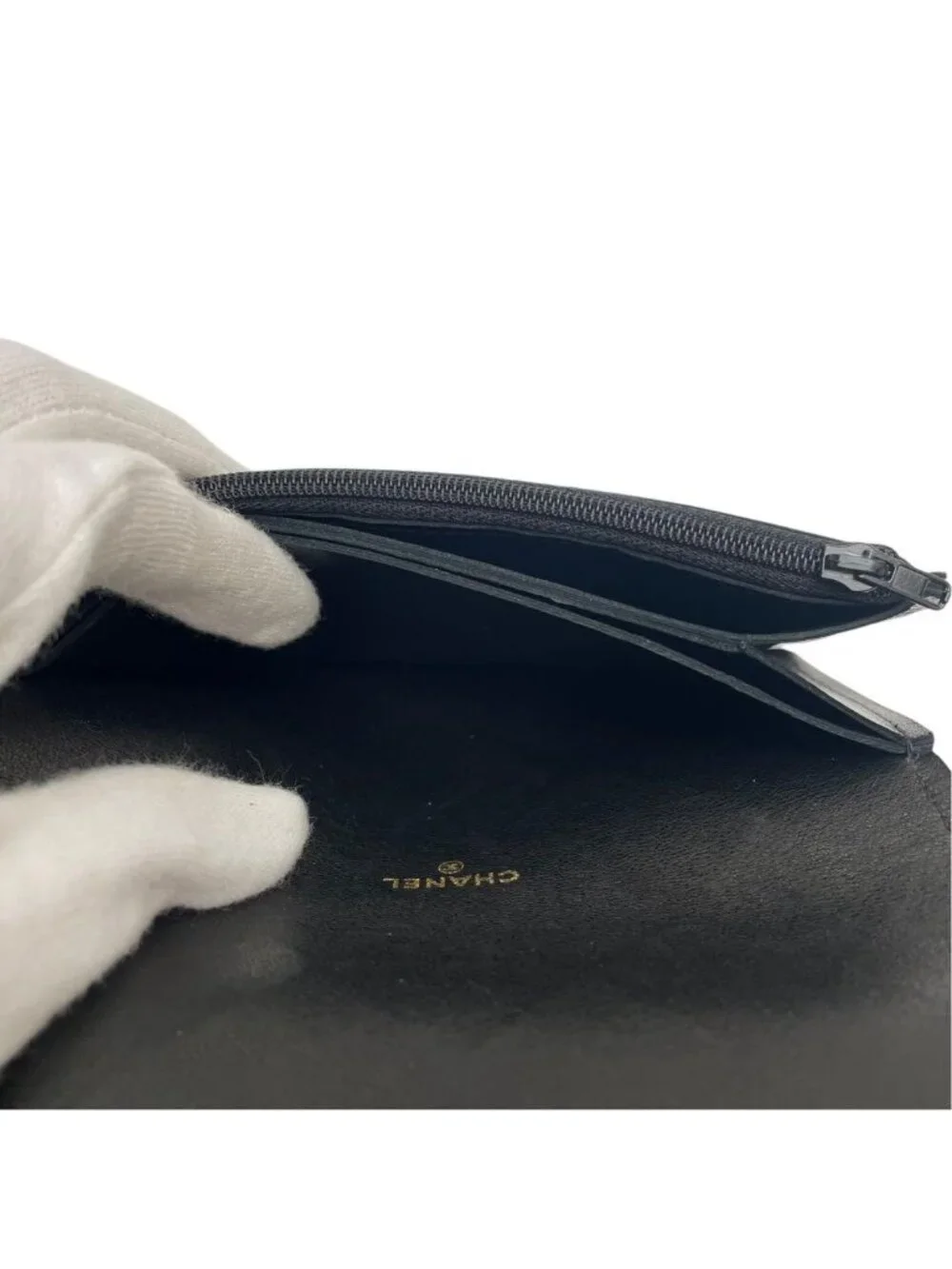 Chanel Quilted Chain Shoulder Bag Wallet Brown